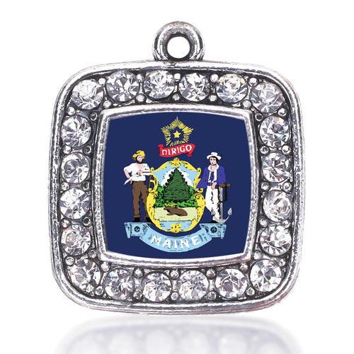 Maine Flag Square Charm