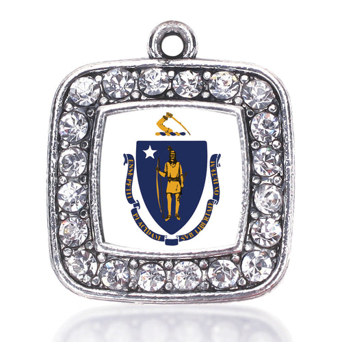 Massachusetts Flag Square Charm