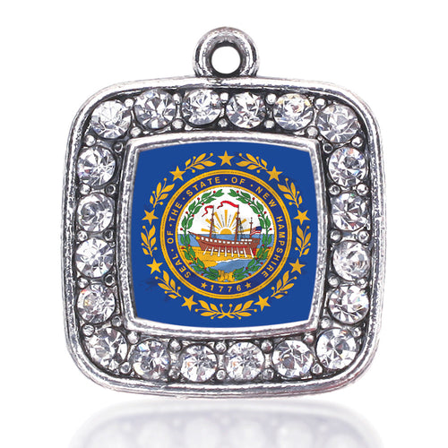New Hampshire Flag Square Charm