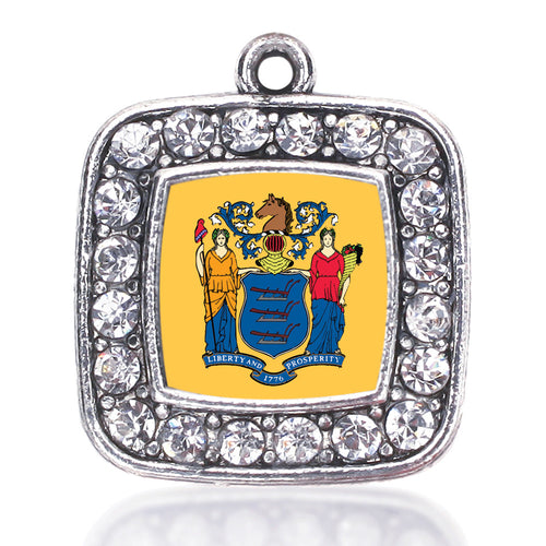 New Jersey Flag Square Charm