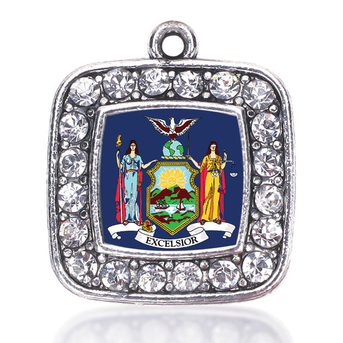 New York Flag Square Charm