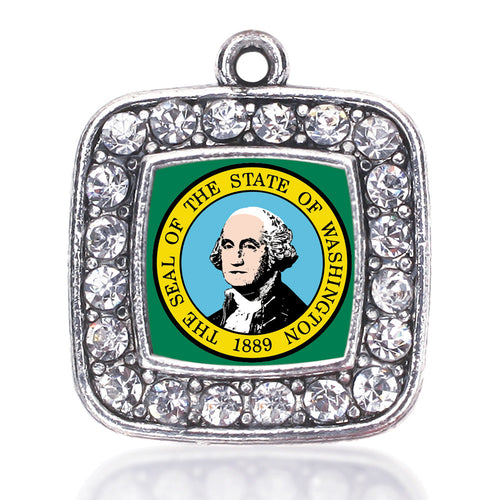 Washington Flag Square Charm