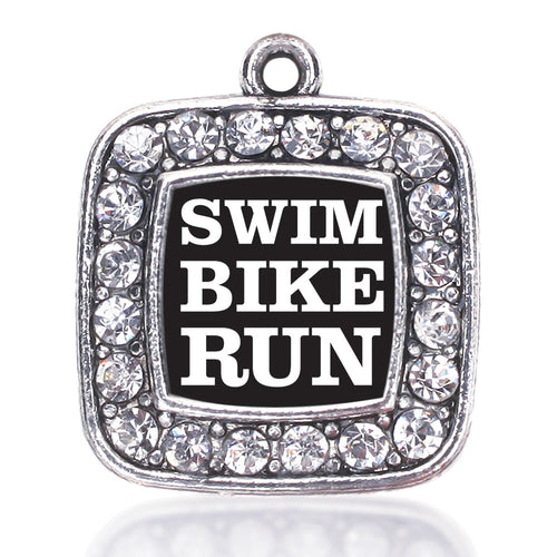The Triathletes Square Charm