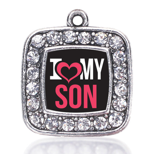 I Love My Son Square Charm