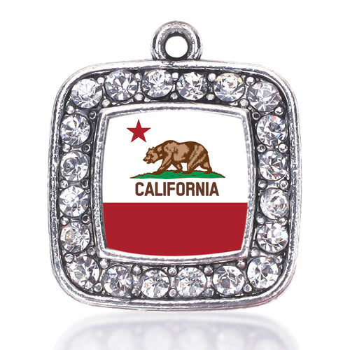 California Flag Square Charm