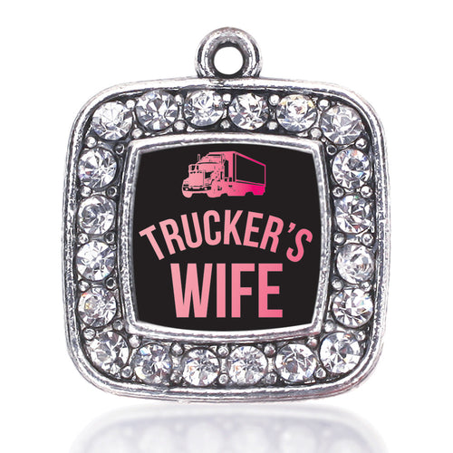 Trucker's Wife Square Charm