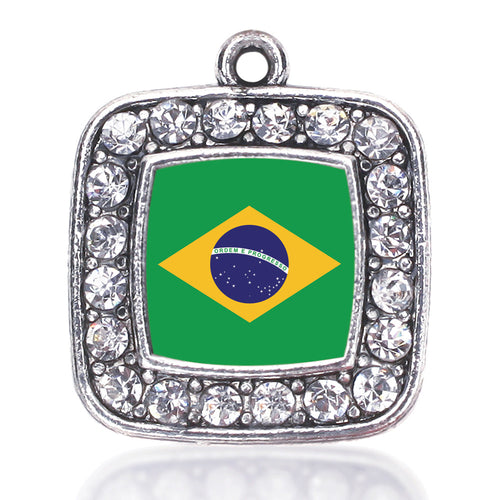 Brazilian Flag Square Charm