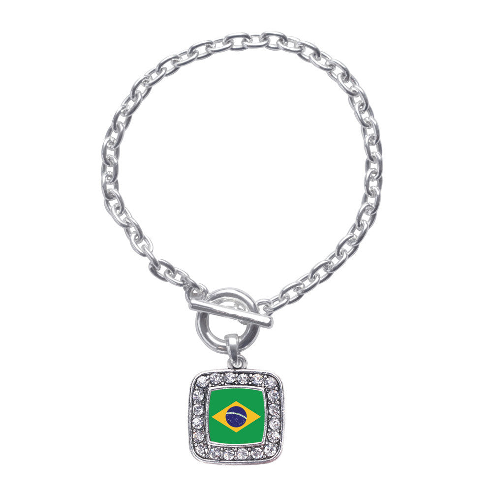 Brazilian Flag Square Charm