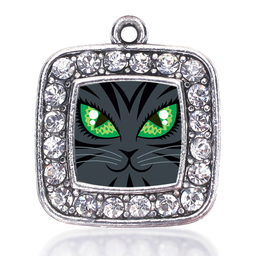 Mischevious Cat Square Charm