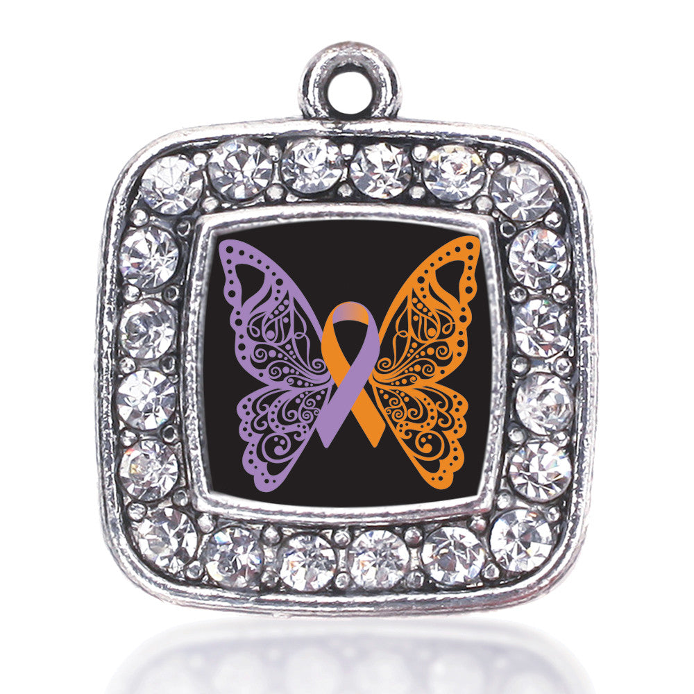 Psoriasis Awareness Butterfly Square Charm