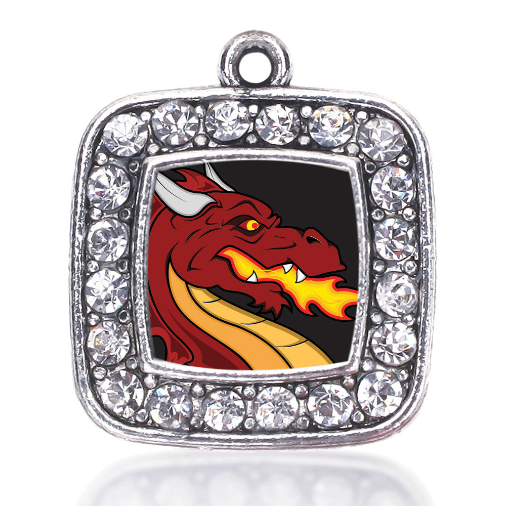 Fire Breathing Dragon Square Charm