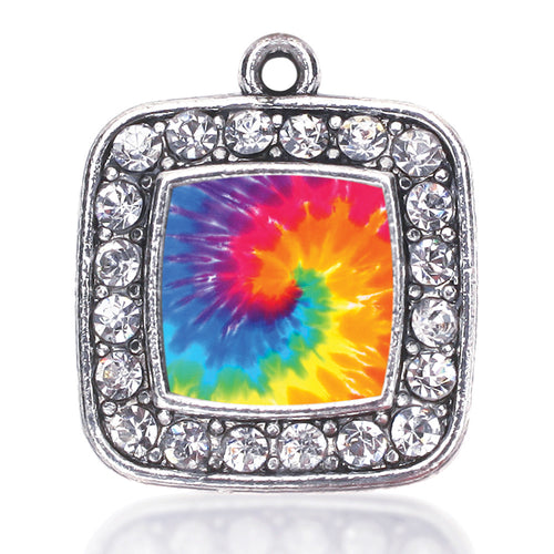 Tie Dye Square Charm