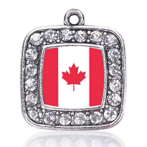Canadian Flag Square Charm