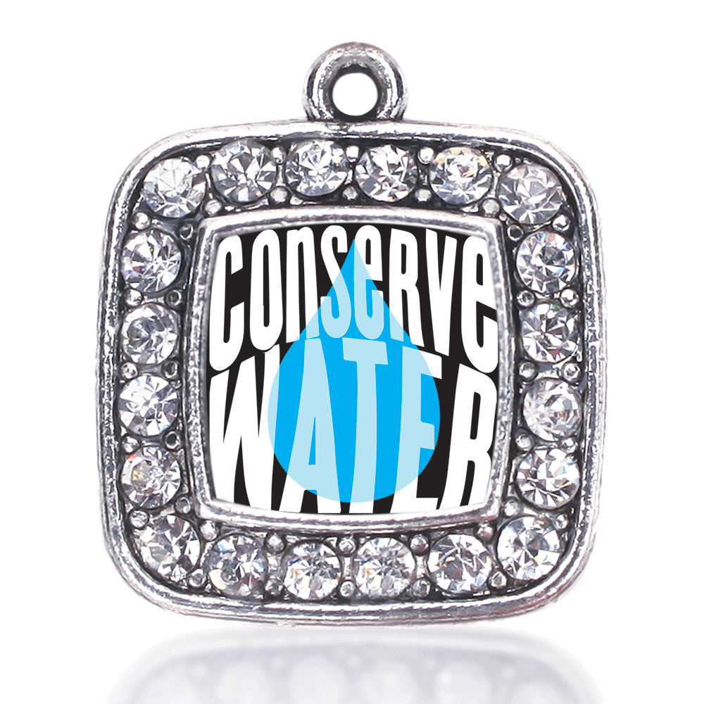 Conserve Water Square Charm