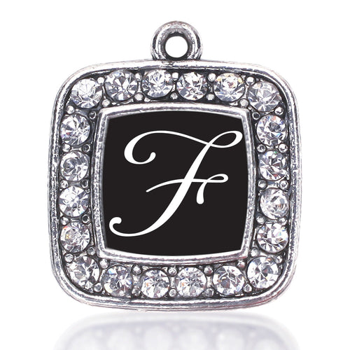 My Script Initials - Letter F Square Charm