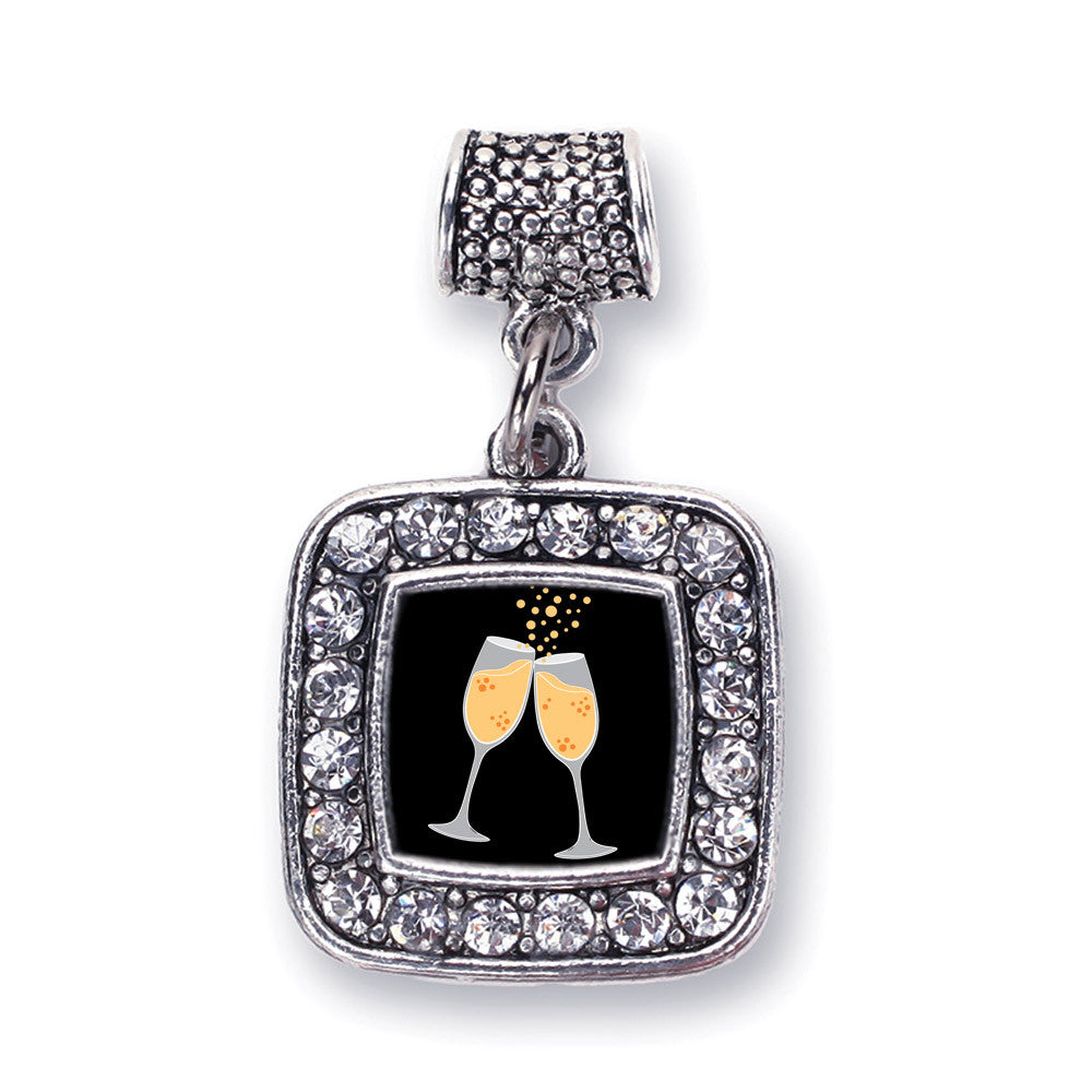 Champagne Cheers Square Charm