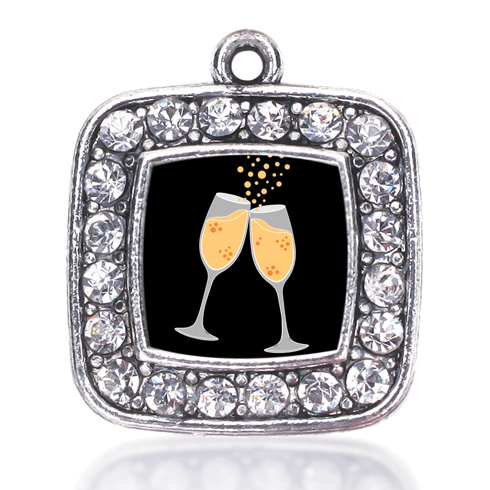 Champagne Cheers Square Charm