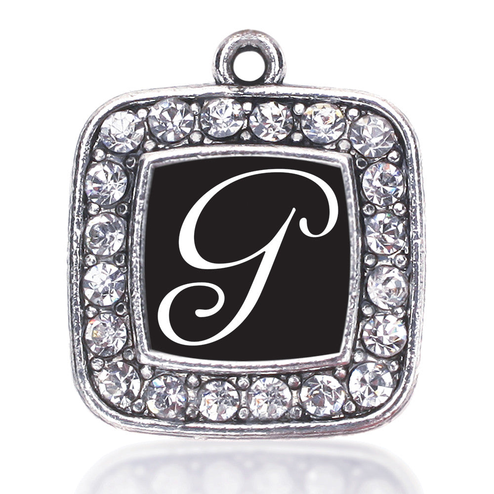 My Script Initials - Letter G Square Charm
