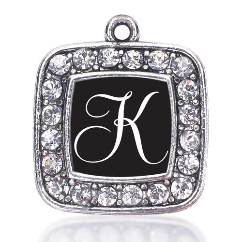 My Script Initials - Letter K Square Charm