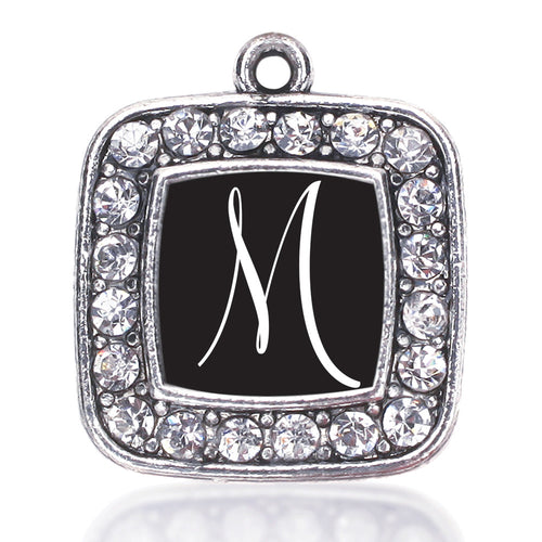 My Script Initials - Letter M Square Charm