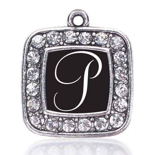 My Script Initials - Letter P Square Charm