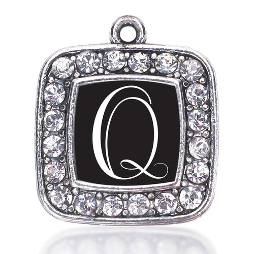 My Script Initials - Letter Q Square Charm