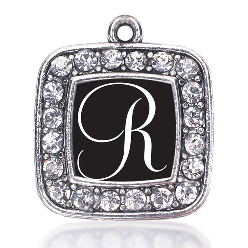My Script Initials - Letter R Square Charm