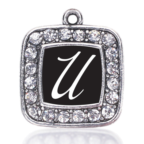 My Script Initials - Letter U Square Charm