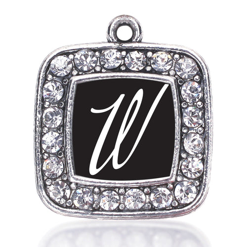 My Script Initials - Letter W Square Charm