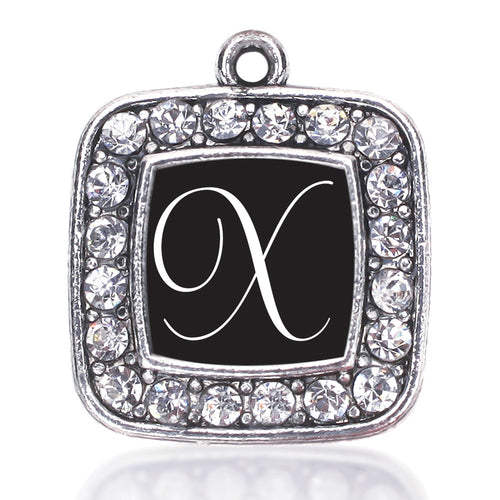 My Script Initials - Letter X Square Charm