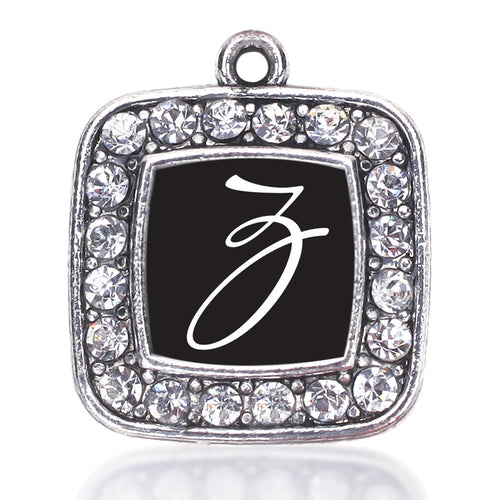 My Script Initials - Letter Z Square Charm