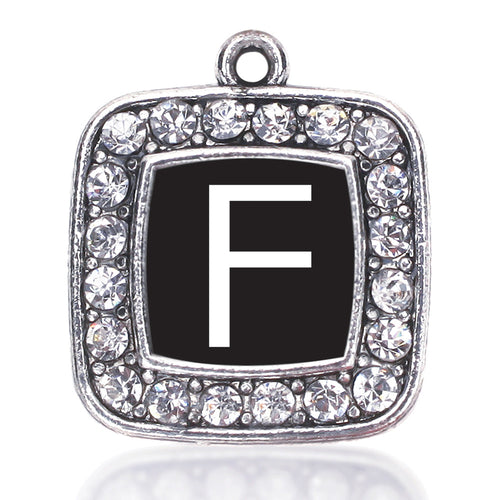 My Initials - Letter F Square Charm