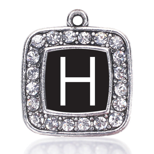My Initials - Letter H Square Charm