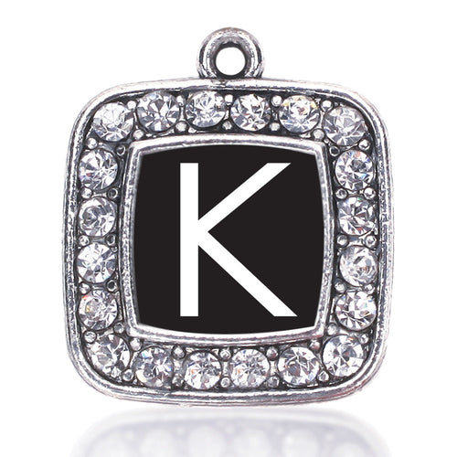 My Initials - Letter K Square Charm
