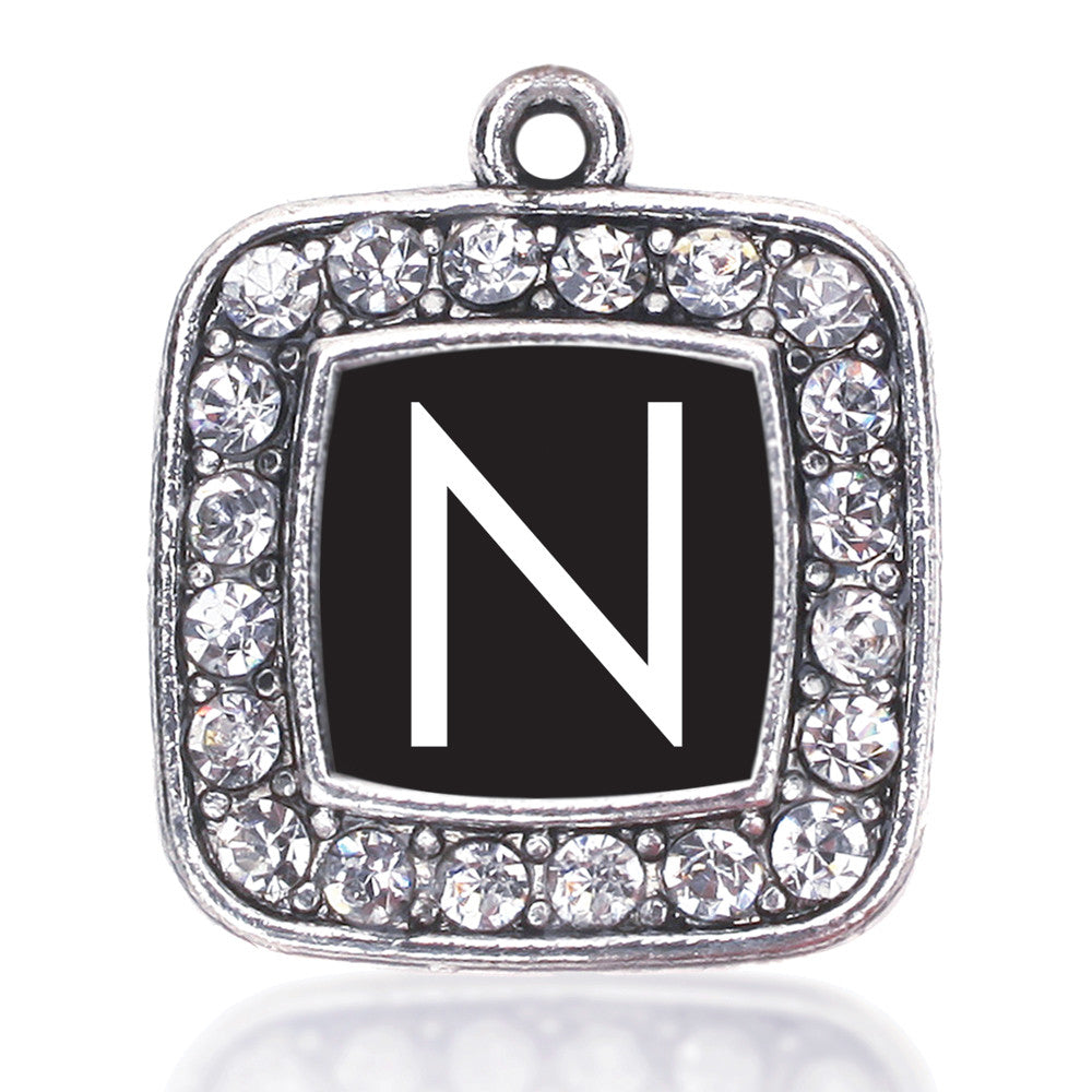 My Initials - Letter N Square Charm