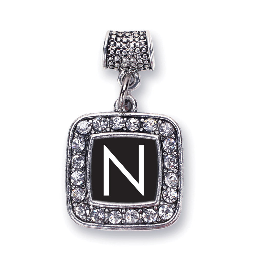 My Initials - Letter N Square Charm