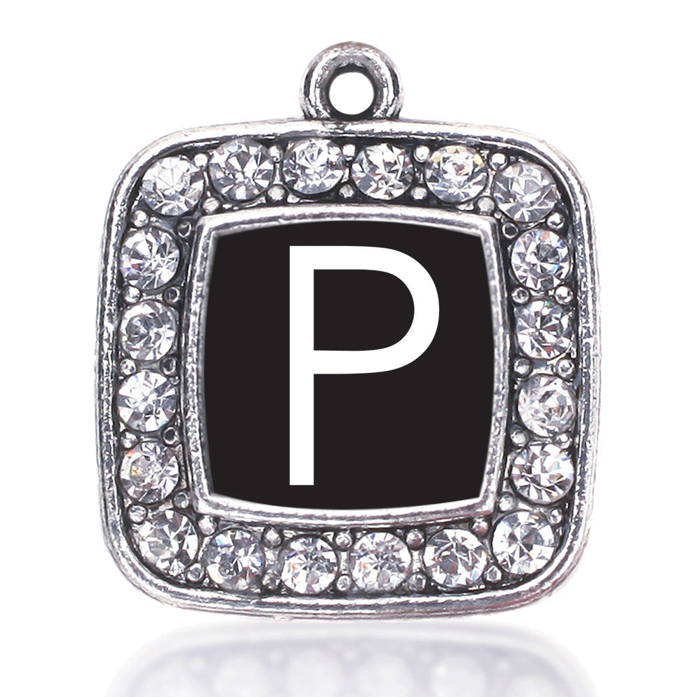 My Initials - Letter P Square Charm