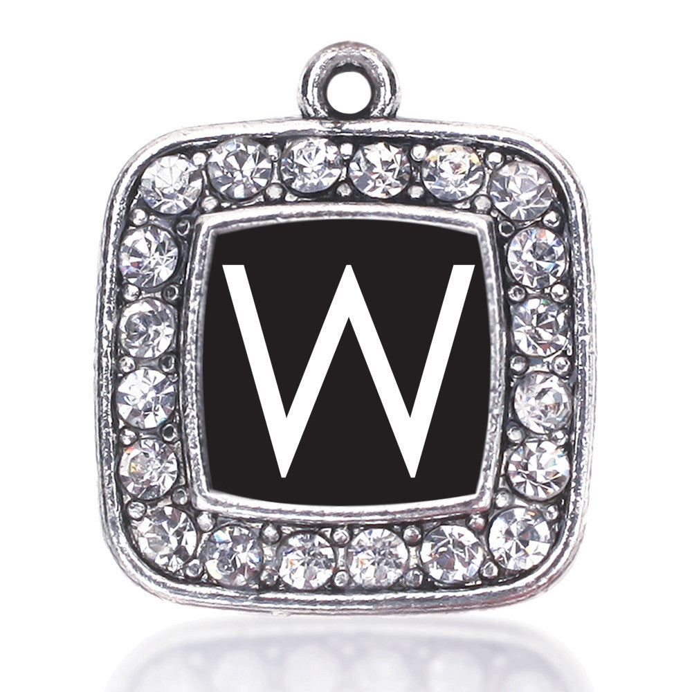 My Initials - Letter W Square Charm