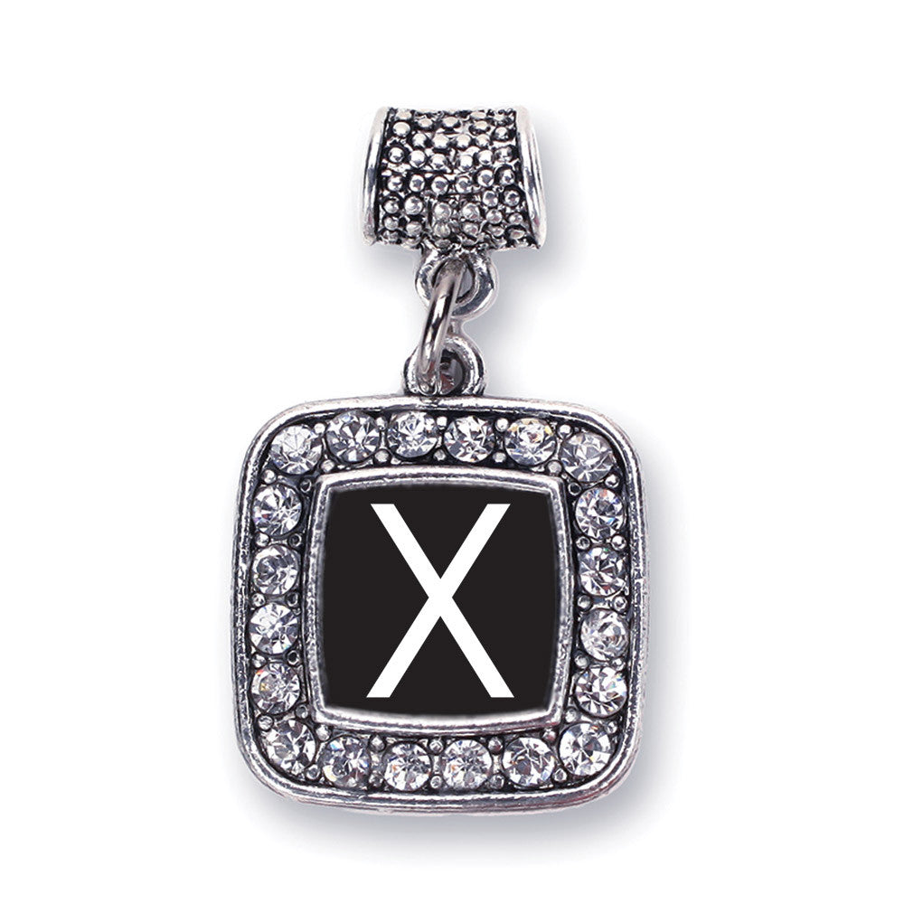 My Initials - Letter X Square Charm