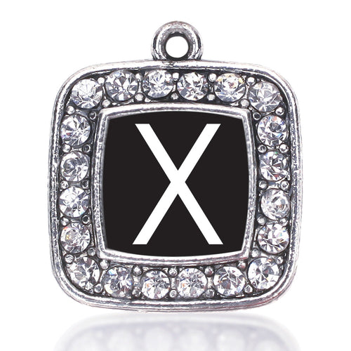 My Initials - Letter X Square Charm