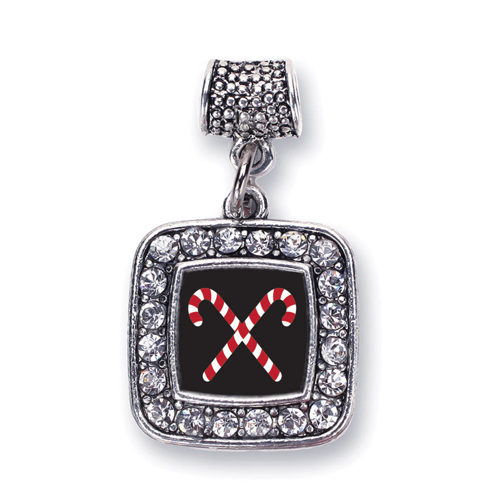 Candy Cane Square Charm