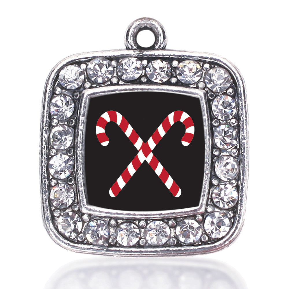 Candy Cane Square Charm