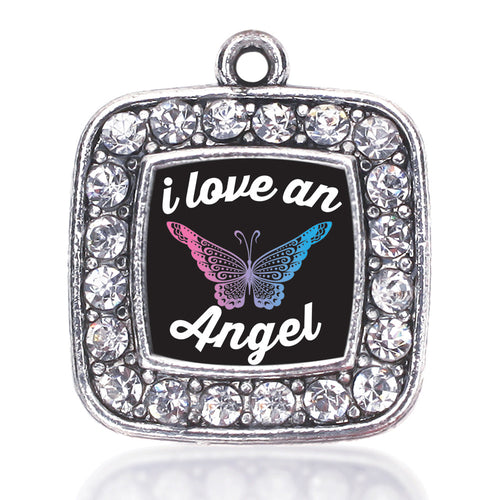 I Love An Angel Square Charm