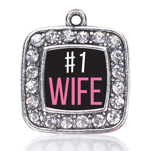#1 Wife Square Charm