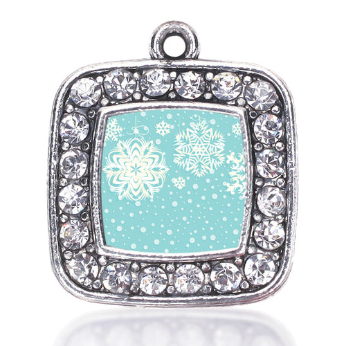 Falling Snowflakes Square Charm