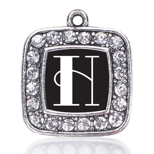 My Vintage Initials - Letter H Square Charm