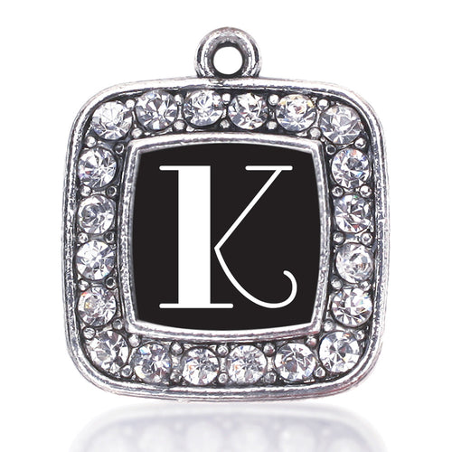 My Vintage Initials - Letter K Square Charm