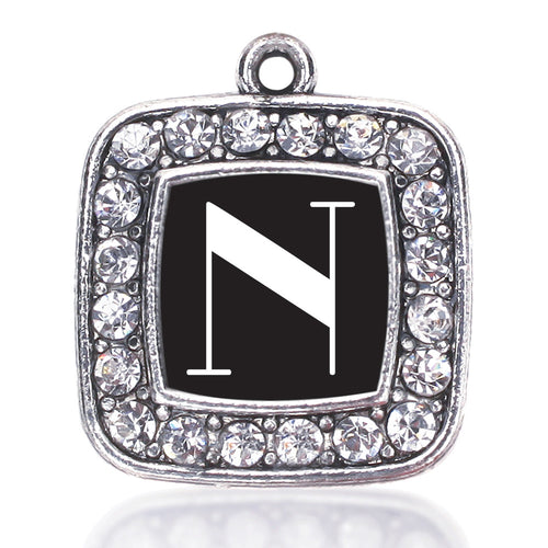 My Vintage Initials - Letter N Square Charm