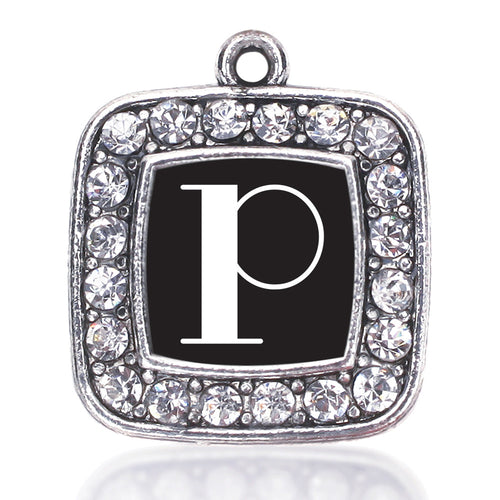 My Vintage Initials - Letter P Square Charm
