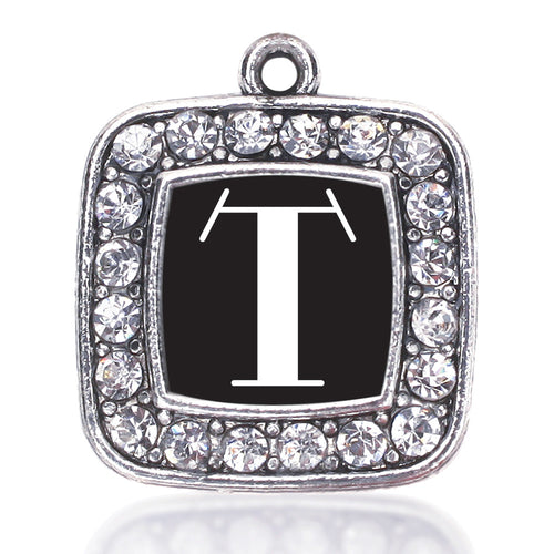 My Vintage Initials - Letter T Square Charm